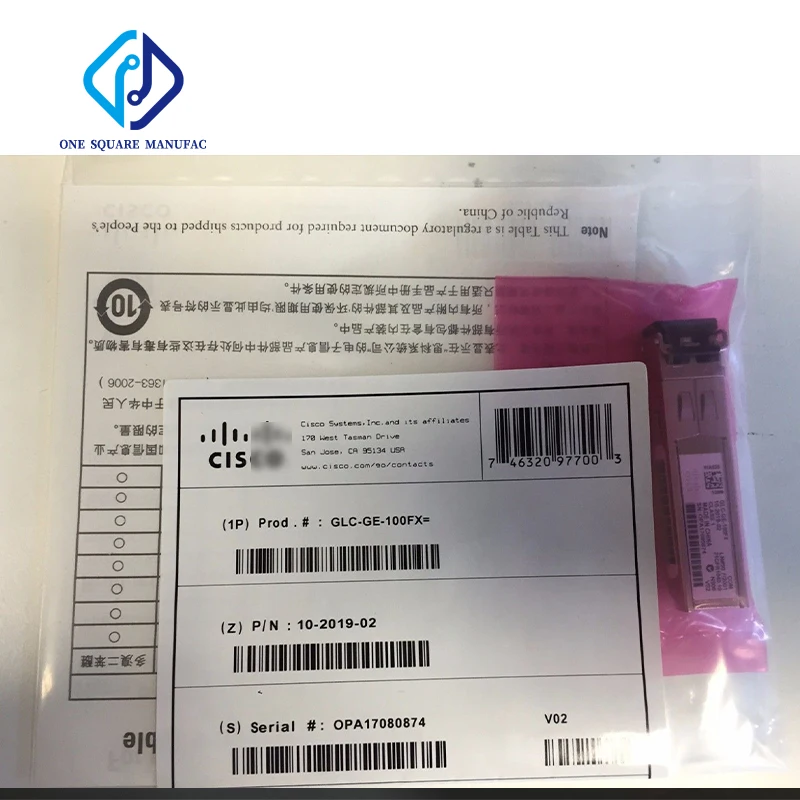 

Original GLC-GE-100FX GLC-ZX-SMD For CISCO 2KM MM 1310nm SGMII Multimode SFP Fiber Optical Module Transceiver