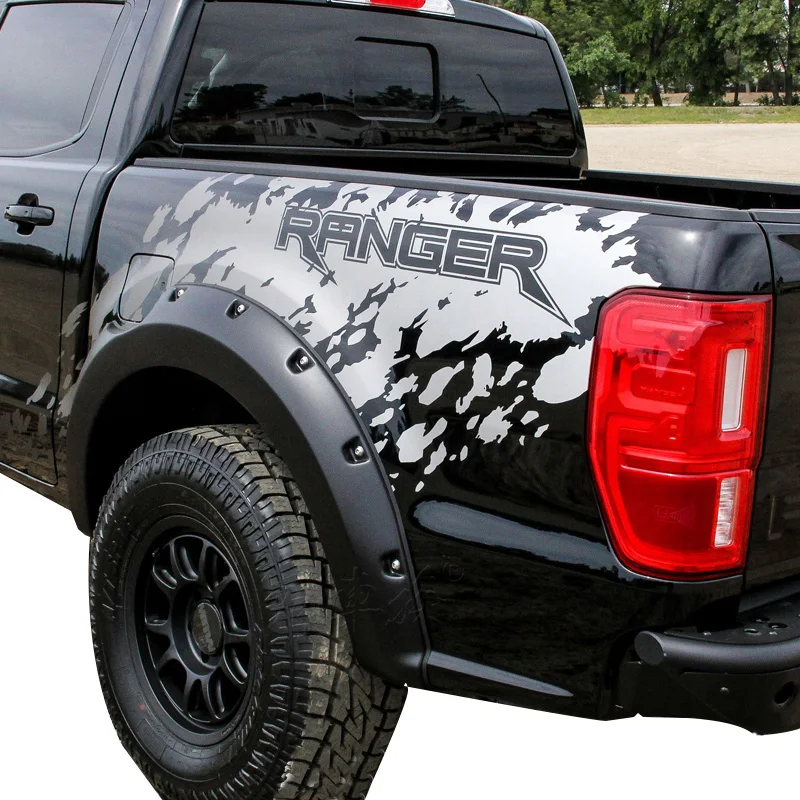 Modified Sport Rear Trunk Letter Decal Graphic Vinyl Wrap Kit Decor Stickers for Ford Ranger