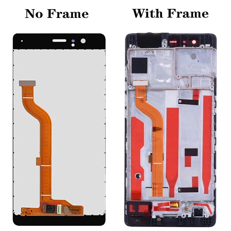 Test 5.2 inch For Huawei P9 LCD Display Touch Screen Digitizer For HuaweiP9 EVA-L09, EVA-L19, EVA-L29 With Frame