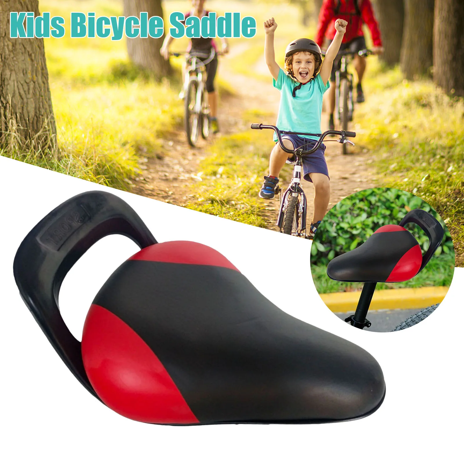 Child Bike Seat PU Leather Bicycle Saddle Bicycle Seat Soft Cushion Comfort Pad Waterproof MTB Saddle For Kids Saddle Parts