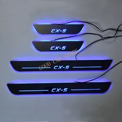 FIT For Mazda CX-5 Cx5 2018 2017 Door Sill Scuff PlatSe LED Welcome Light Welcome Pedal Car Styling Car Accessories