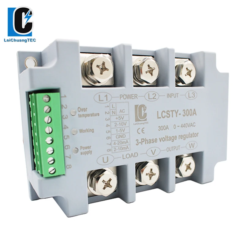 Three phase 380V SCR power controller 300A scr power voltage regulator 4-20mA, 2-10V, 1-5V