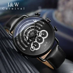 Relogio masculino CARNIVAL Military Watch Sport Mens Watches Top Brand Luxury Quartz watch Waterproof Sapphire Runway Dial Clock