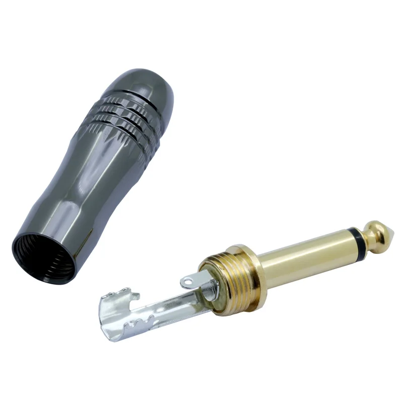 Imagem -06 - Conector de Cabo de Áudio 10 Pol. de Cobre 6.35 mm Conector Mono Banhado a Ouro Pol.