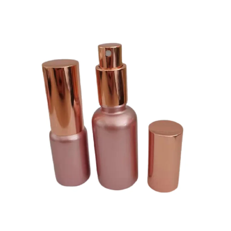 빈 유리 향수 병, 무광 로즈 골드 무화기 여행 화장품 미스트 스프레이 병, 5ml, 10ml, 15ml, 20ml, 30ml, 50ml, 100ml, 15 개