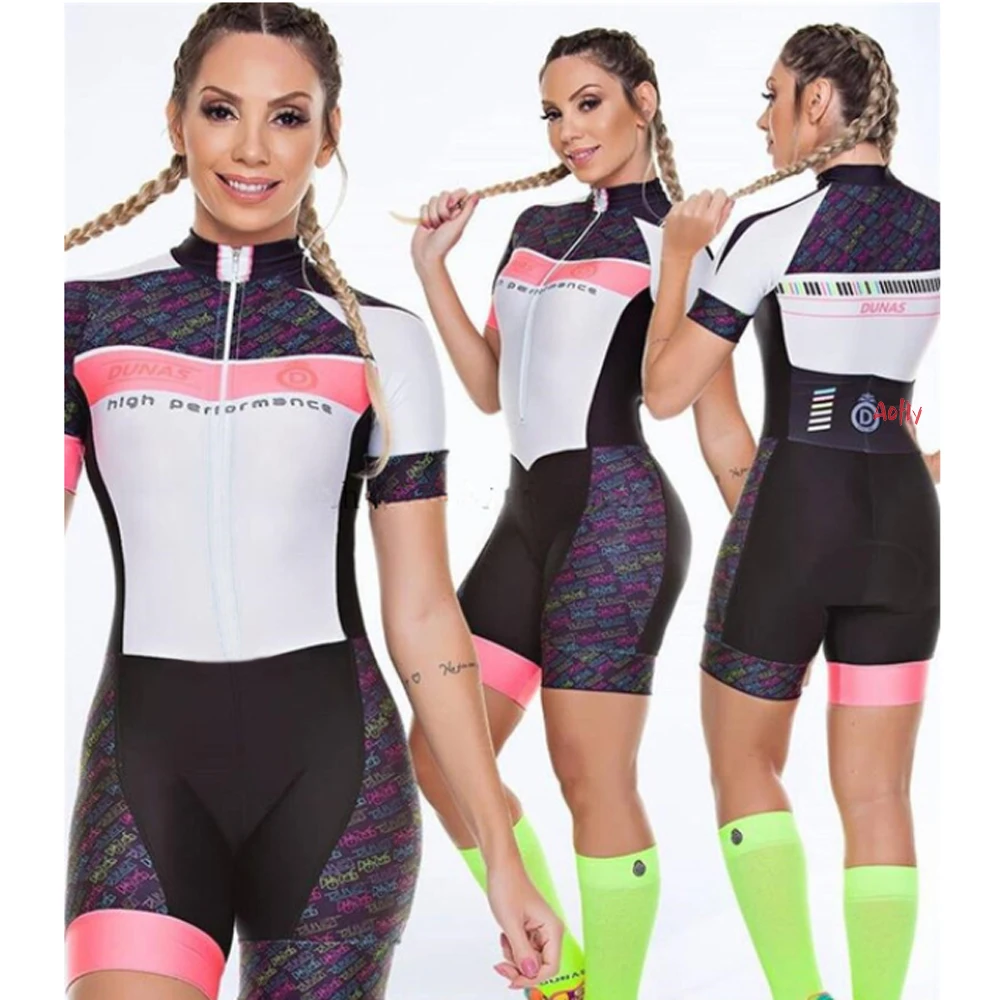 

2022 Dunas Professional Triathlon Clothes Short Sleeve Cycling Jersey Skinsuit Sets Macaquinho Ciclismo Feminino Jumpsuit Kits