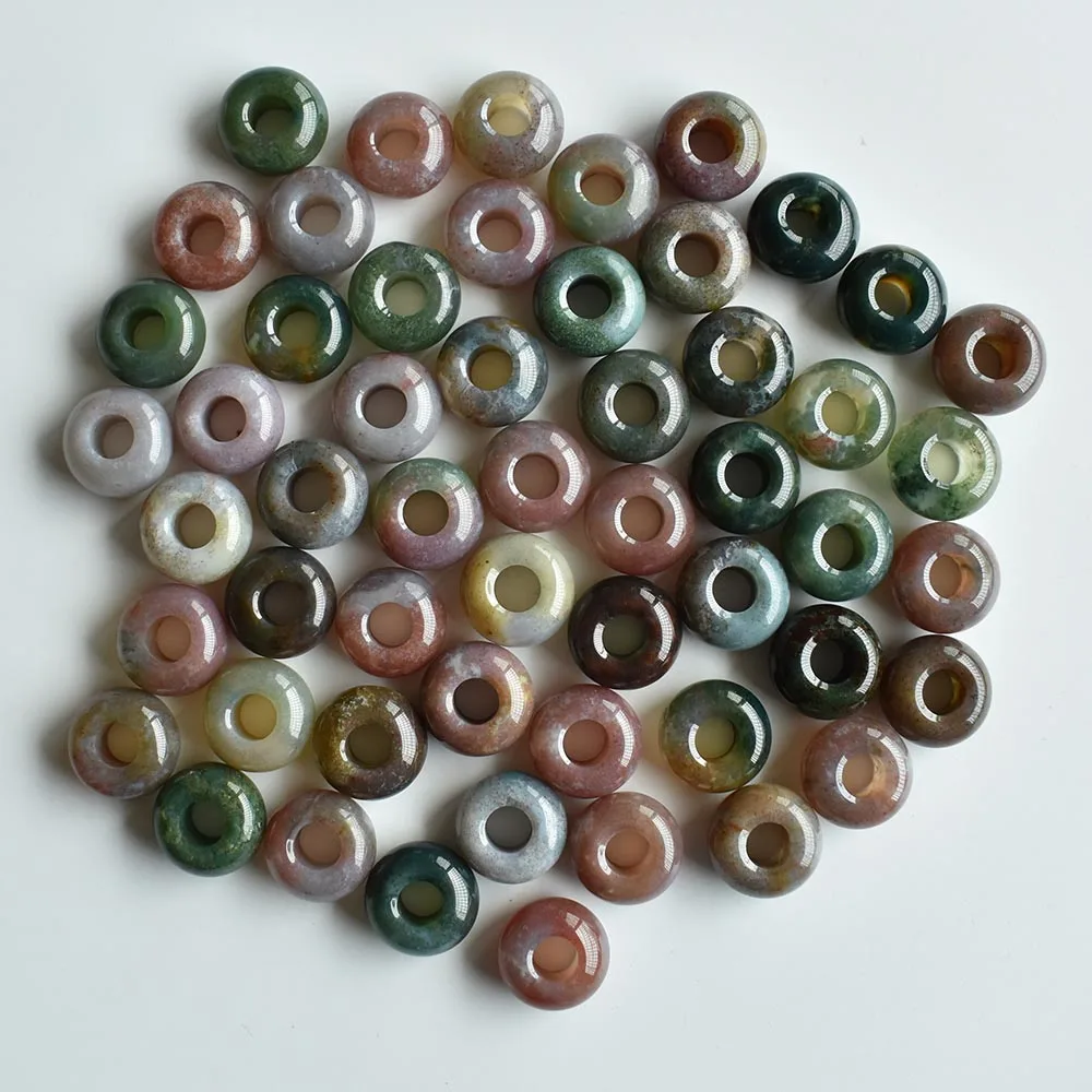 2020 Modische, hochwertige Natursteinperlen in runder Form mit großem Loch für Armbandanhänger, 50 Stück/Los, Großhandel, kostenloser Versand – Detail 13