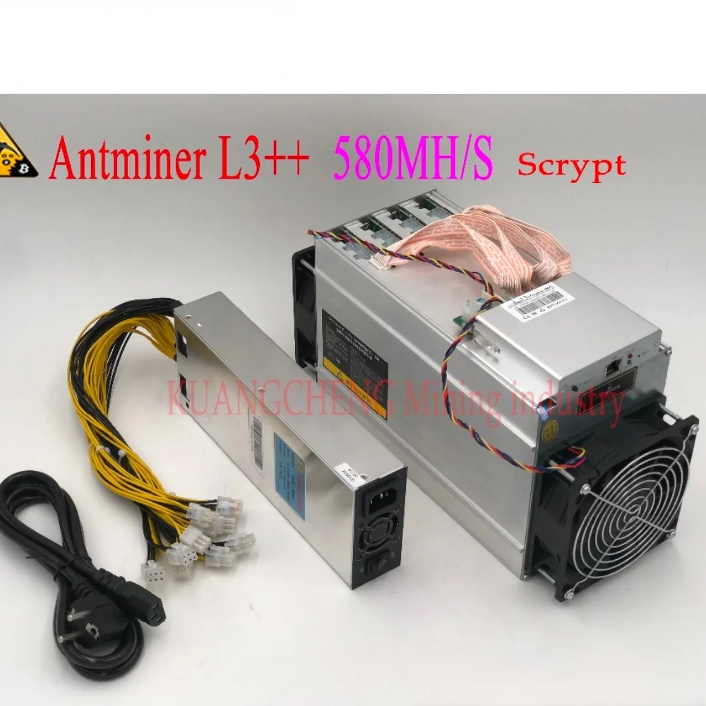 

ETH BTC ANTMINER L3 ++ LTC 580M 942W con PSU scrypt miner LTC, máquina de minería, versión mejorada y mejorada de ANTMINER L3 +