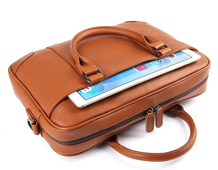 High Quality Genuine Leather Handbags For Man Doctor Layer Working Bag 14\