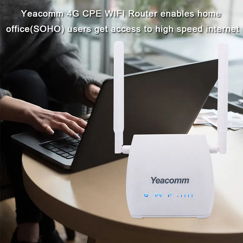 Yeacomm S11 Voice VoLTE RJ11 RJ45 TDD FDD 3G 4G LTE CPE Router Modem 4g Wifi SIM Card Slot Mobile Wifi Router Wireless Coverage