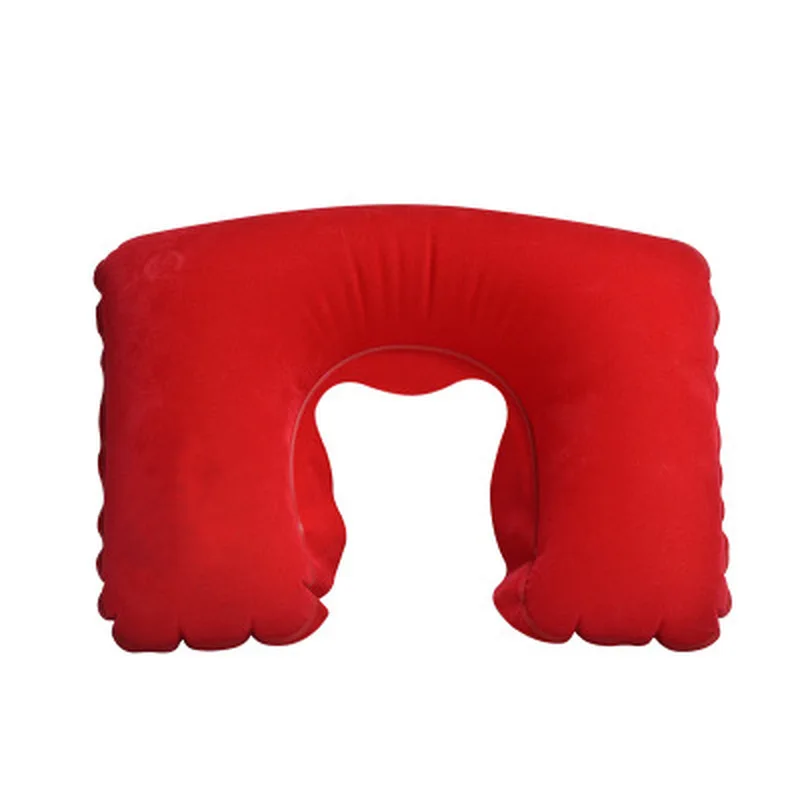 1pcs Portable U Shaped Pillow Inflatable Neck Car Head Rest Air Cushion Comfortable Sleep Pillows Travel Accessories