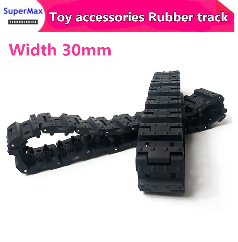 

Rubber track 30mm width Tracked vehicle accessories Video game remote control toy accessories Adjustable length 40pcs