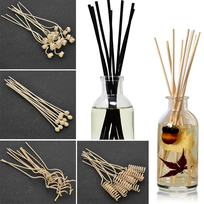 100-20pcs Natural Reed Fragrance Aroma Oil Diffuser Rattan Sticks Perfume volatiles For Home Decoration Refill Sticks