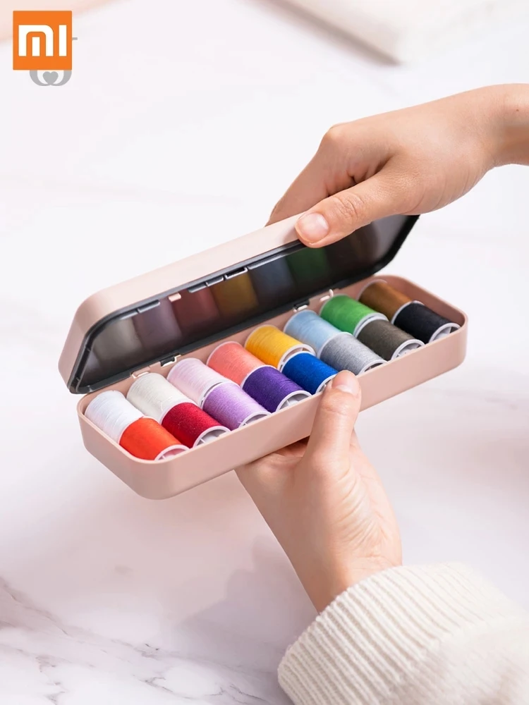 Jordan & judy caixa de costura doméstica conjunto kit de costura multifuncional portátil para a mão estofando costura acessórios