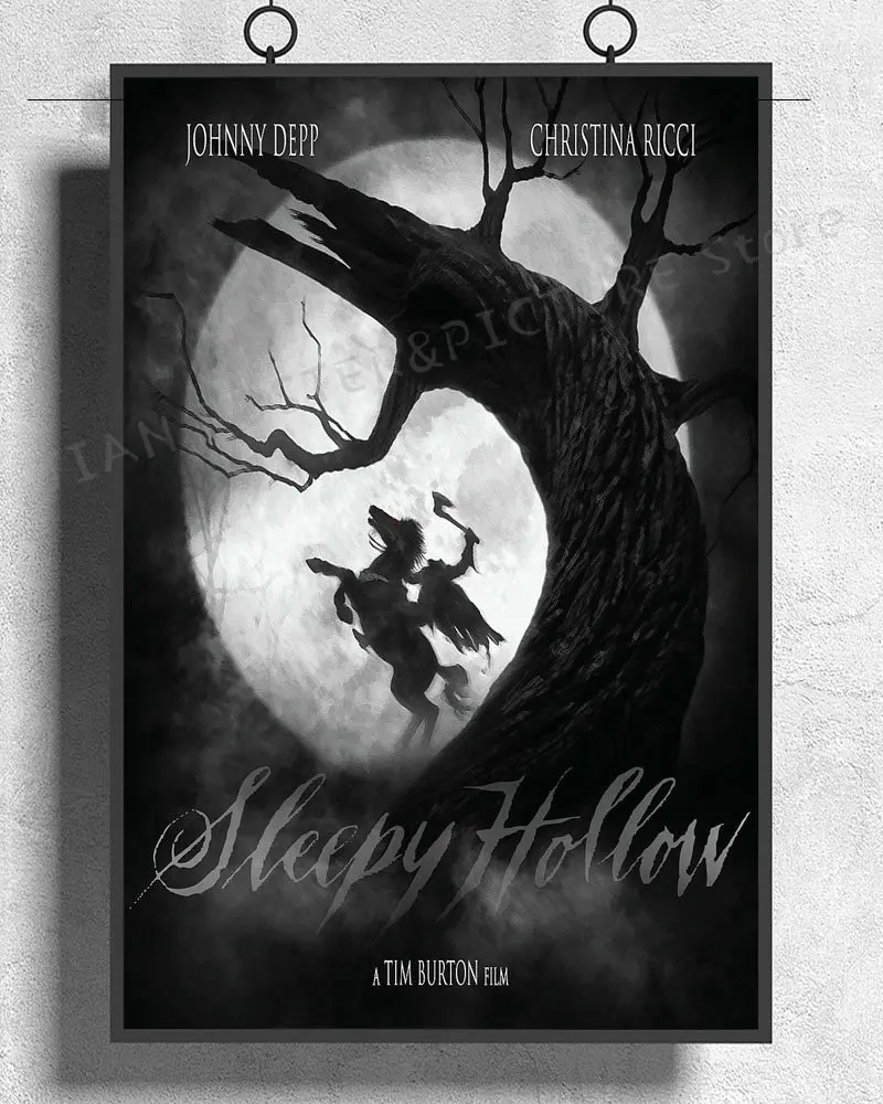 NJ536 SLEEPY HOLLOW Movie 1999 Tim Burton Johnny Depp Wall Sticker Silk Poster Art Home Decoration