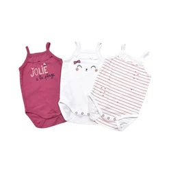 Body d'été sans manches pour bébés filles, en coton, mignon, doux, grenouillère pour nouveau-né, vêtements pour enfants, rayé, nouvelle collection