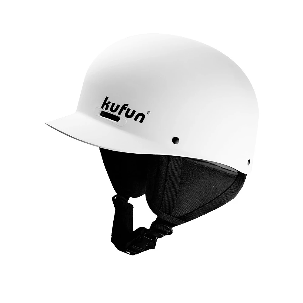 Kufun Ski Helmet Snow Sports Snowboard Skiing Skateboard Skating Women Men Adult Winter Safety Children 55-61cm Black White