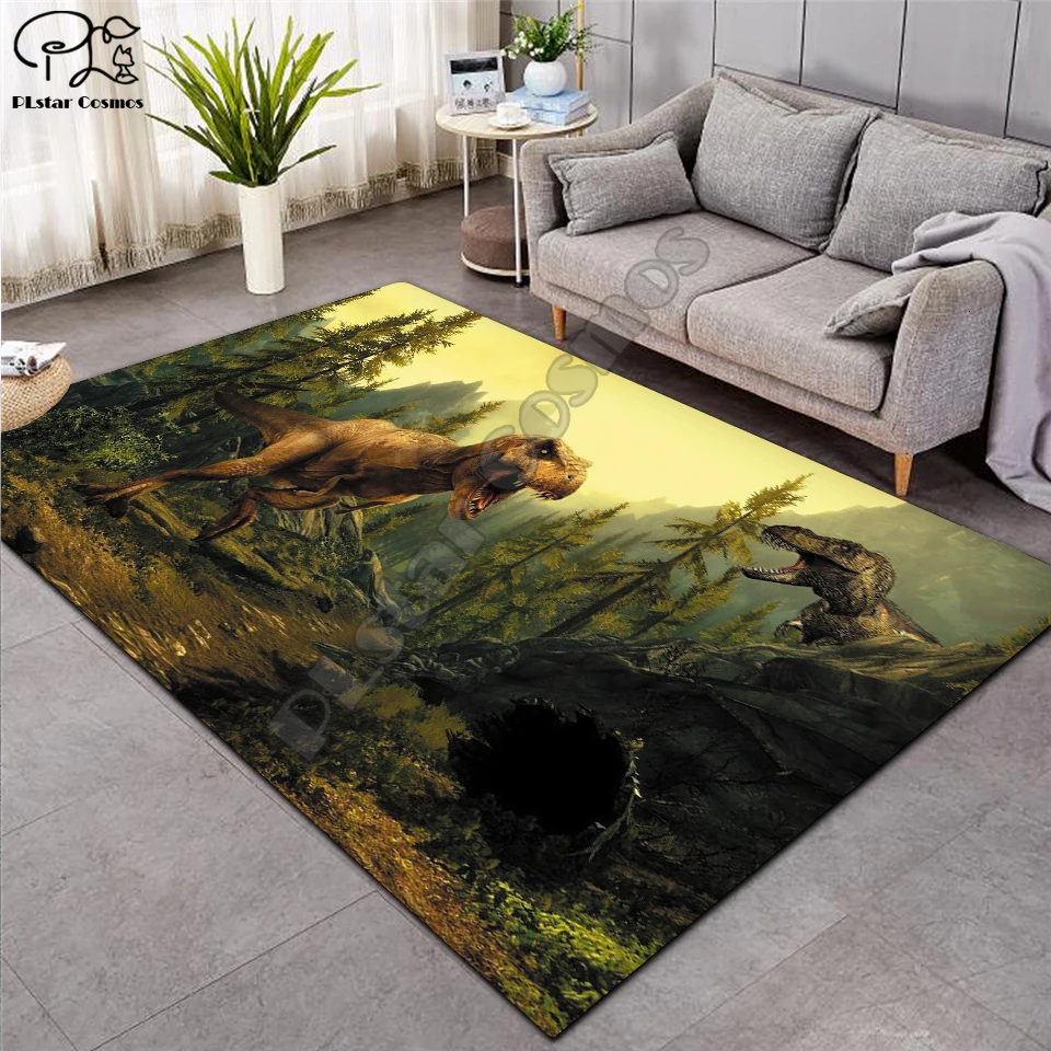 Nordic 3D Dinosaur carpet kids living room sofa bedroom kids play mat cartoon parlor large carpets hallway door mat customized