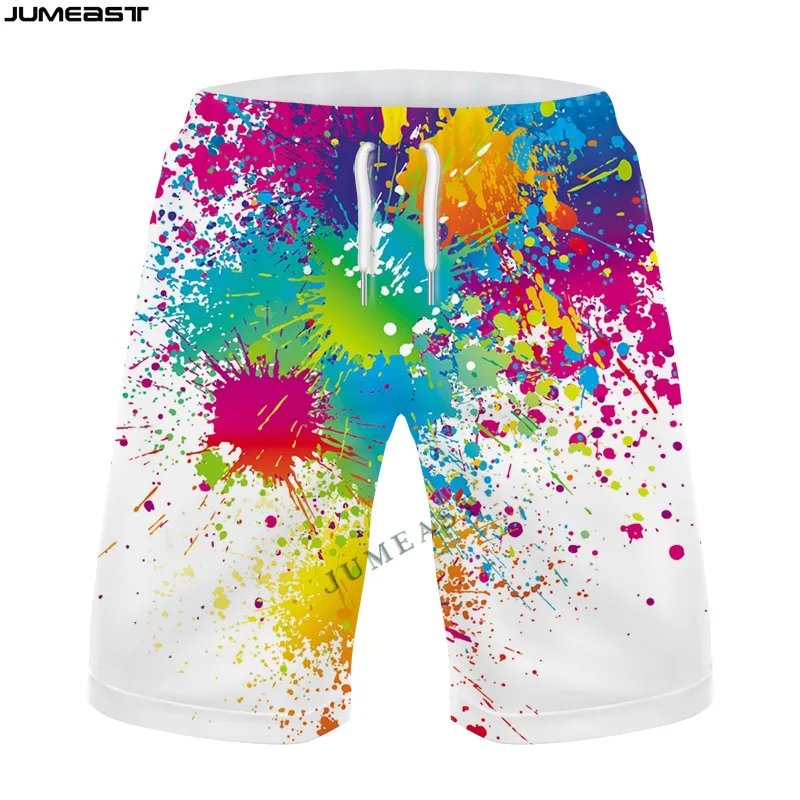 Jumeast Brand Men Women 3D Paint Spray Art Oversized Streetwear Board Shorts Fashion Summer Beach Casual Sweatpants Short Pants