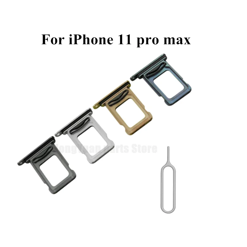 

Dual/Single SIM Card Tray Holder For iPhone 11 11Pro Max SIM Card Slot Reader Socket Adapter With Waterproof Rubber Ring