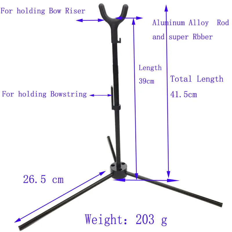 1Pc Tiro Con L'arco Arco Ricurvo Supporto Del Basamento Longbow Rack Gancio Pieghevole Tripod Holder Per Arco Ricurvo Caccia Tiro Accessori