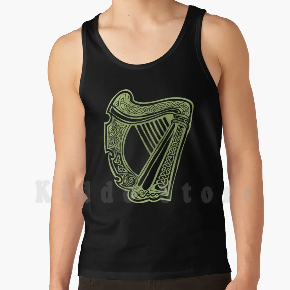 Harp Tank Tops Vest Sleeveless Celt Irish Ireland Harp Harp Irish Harp Scotland Scottish Scottish Harp Welsh Wales