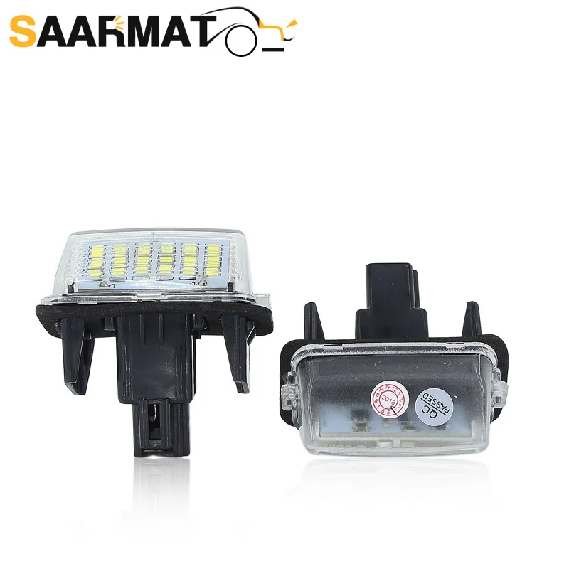 LED Car License Plate Lights Base for Toyota YARIS-KSP130 NLP130 NSP130 11.07~, NCP13# NCP131 AUTO Number Bulbs 6000K White 12V