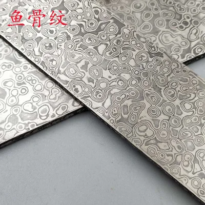 4 kinds Damascus steel DIY knife Making Material Rose Sandwich Pattern steel Knife blade blank Heat Treatment