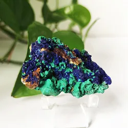 Natural Stone Azurite And Malachite Symbiotic Mineral Crystal Specimens Hoom Decor Gemstone Stones Spiritual Healing Crystals
