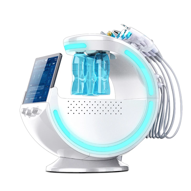 Professional Multifunctional Portable 7 in 1 Smart Ice Blue Hydra Dermabrasion With Skin Analyzer Beauty Machine For Salon