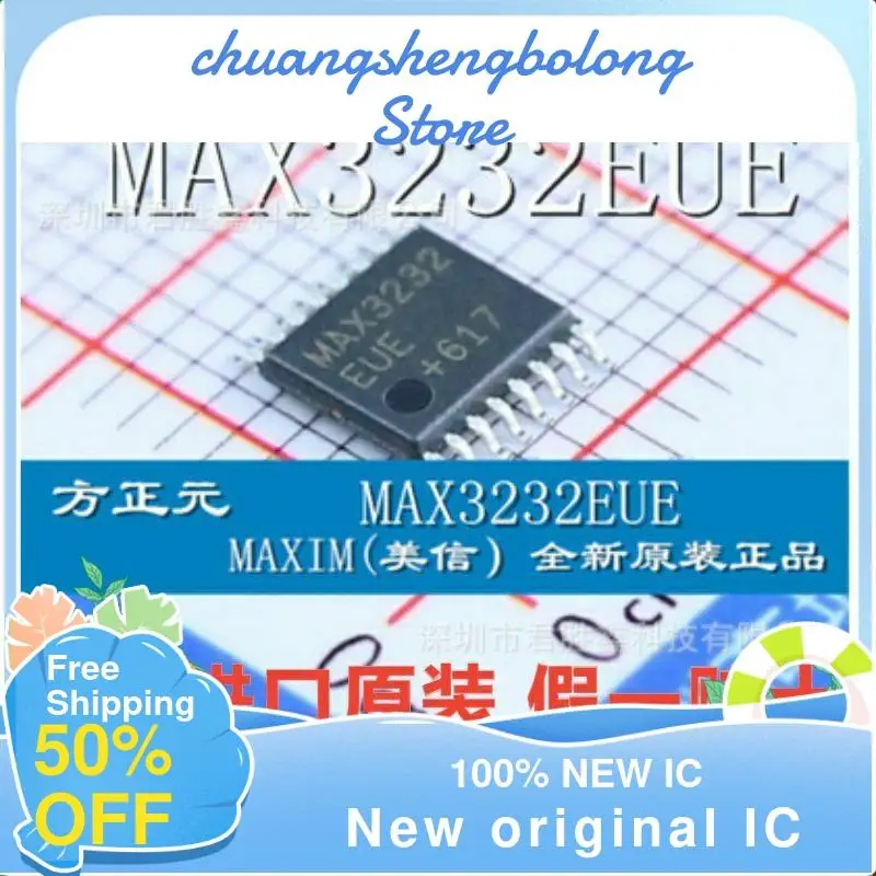 

10 шт. MAX3232EUE MAX3232CUE TSSOP16 RS-232 nuevo original