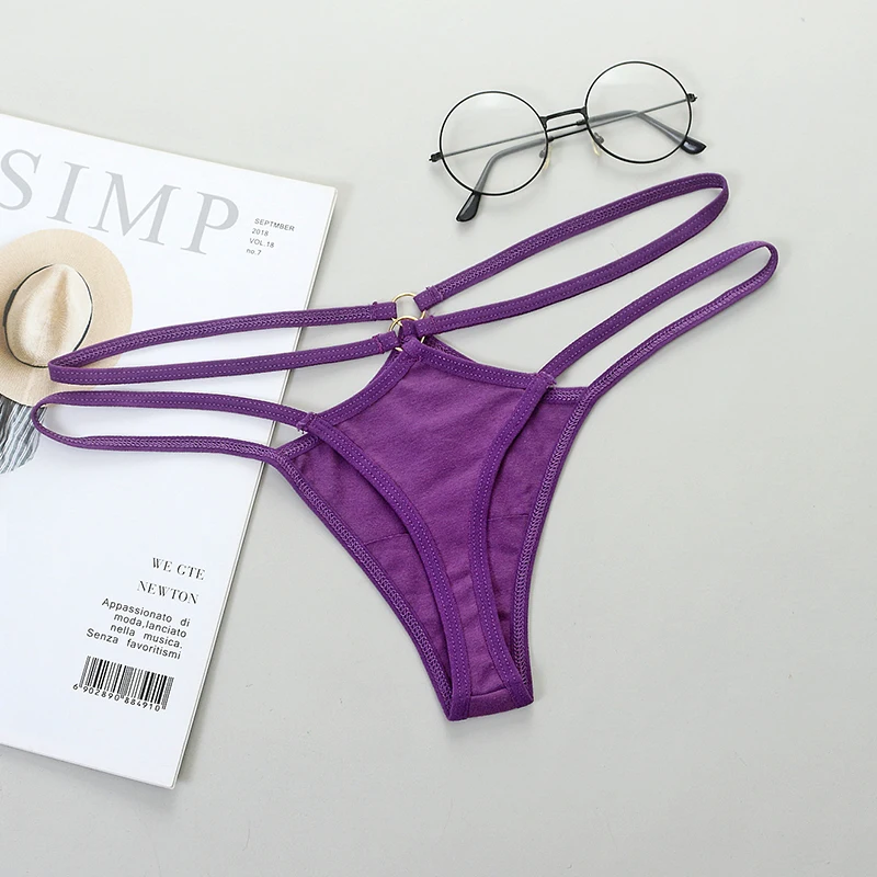 Sexy Women Cotton G String Thongs Low Waist Seamless Female Underpants Comfortable Ladies Underwear Lingerie Panties T-back Hot