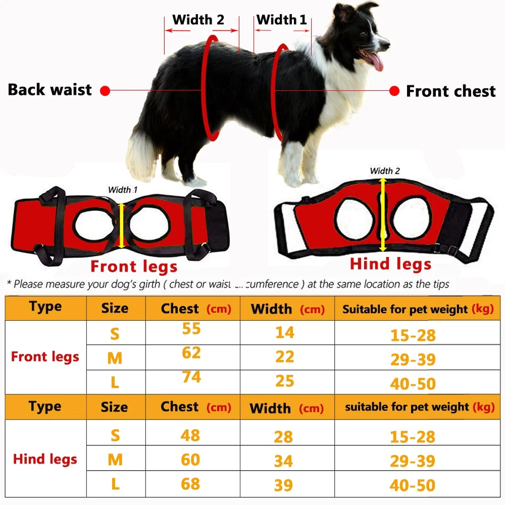 Dog Harness Pets Lifting Support Vest for Old Injured Dogs Walking Dog Vest Stair Support Pets Dogs Accessories Dogs Harness