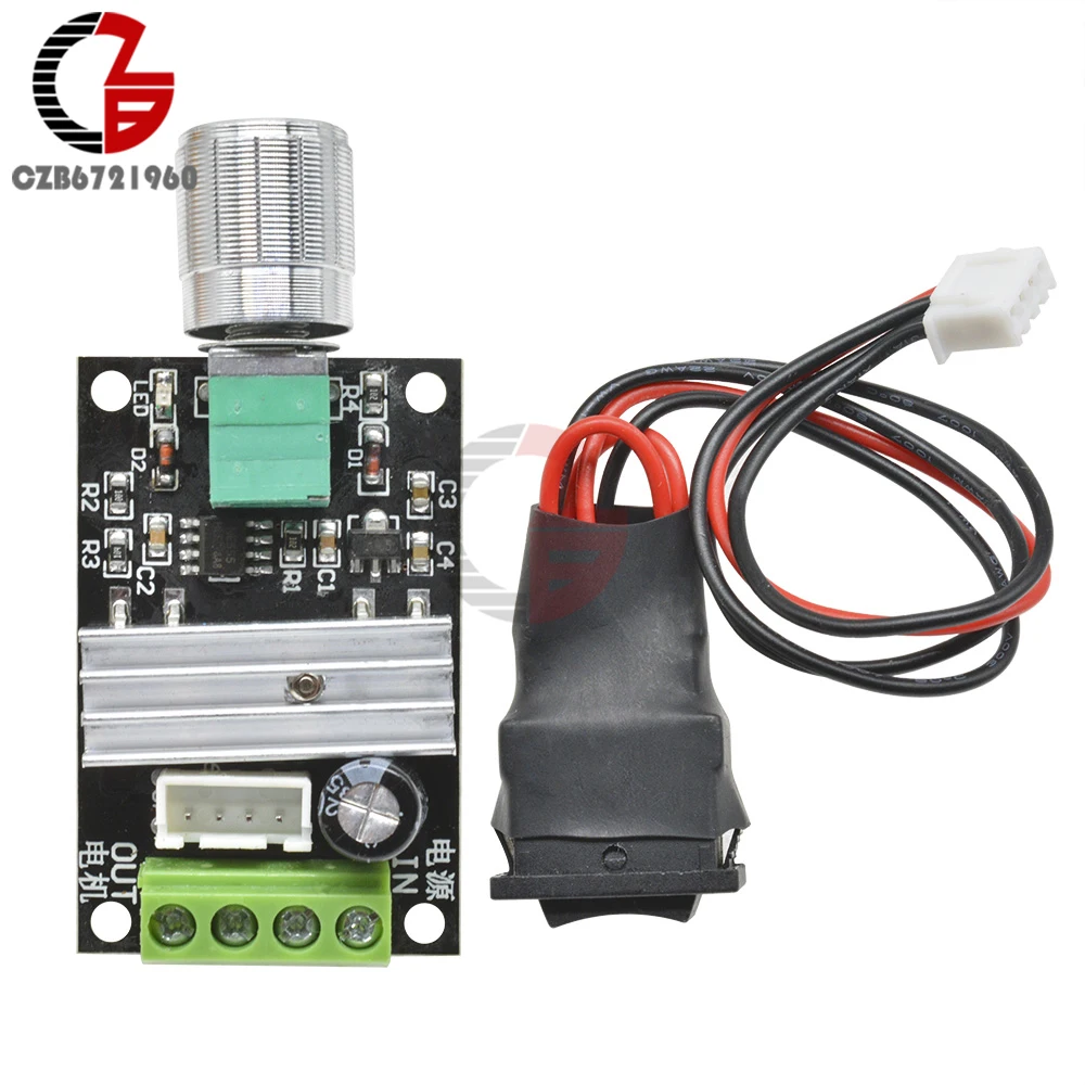 DC 12V 24V Voltage Regulator 3A 80W 1203BB DC Motor Speed Controller Adjustable PWM Speed Regulator Reversible 6V-28V