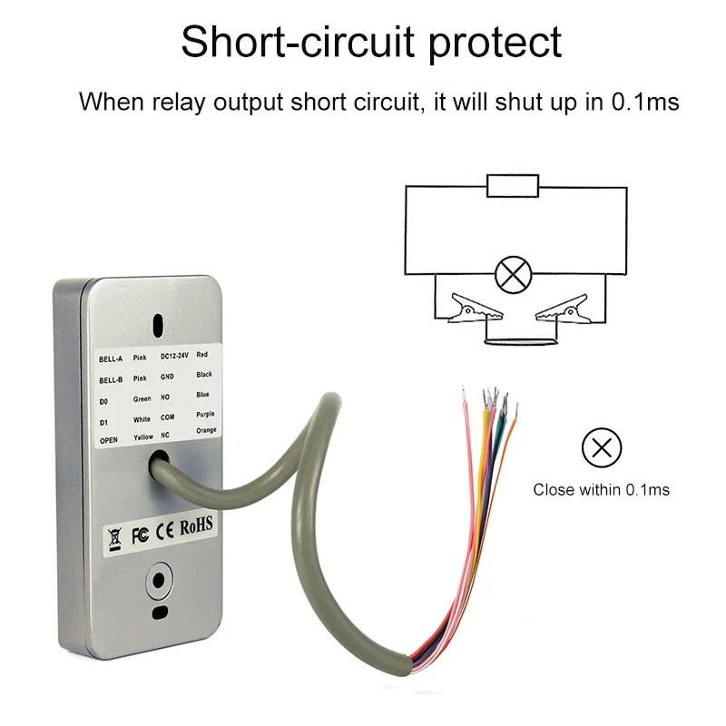 ระบบควบคุมการเข้าถึงประตู RFID T-AC03ชั้นนำ IP68ปุ่มกดกันน้ำแบบสแตนด์อโลนสำหรับผู้ใช้2000