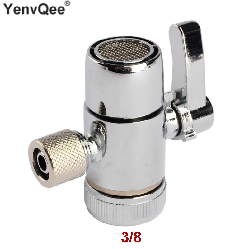 Faucet Adapter Diverter Valve Counter Top Water Filter 3/8 Inch Tube Silver Connector For Ro water Purifier System