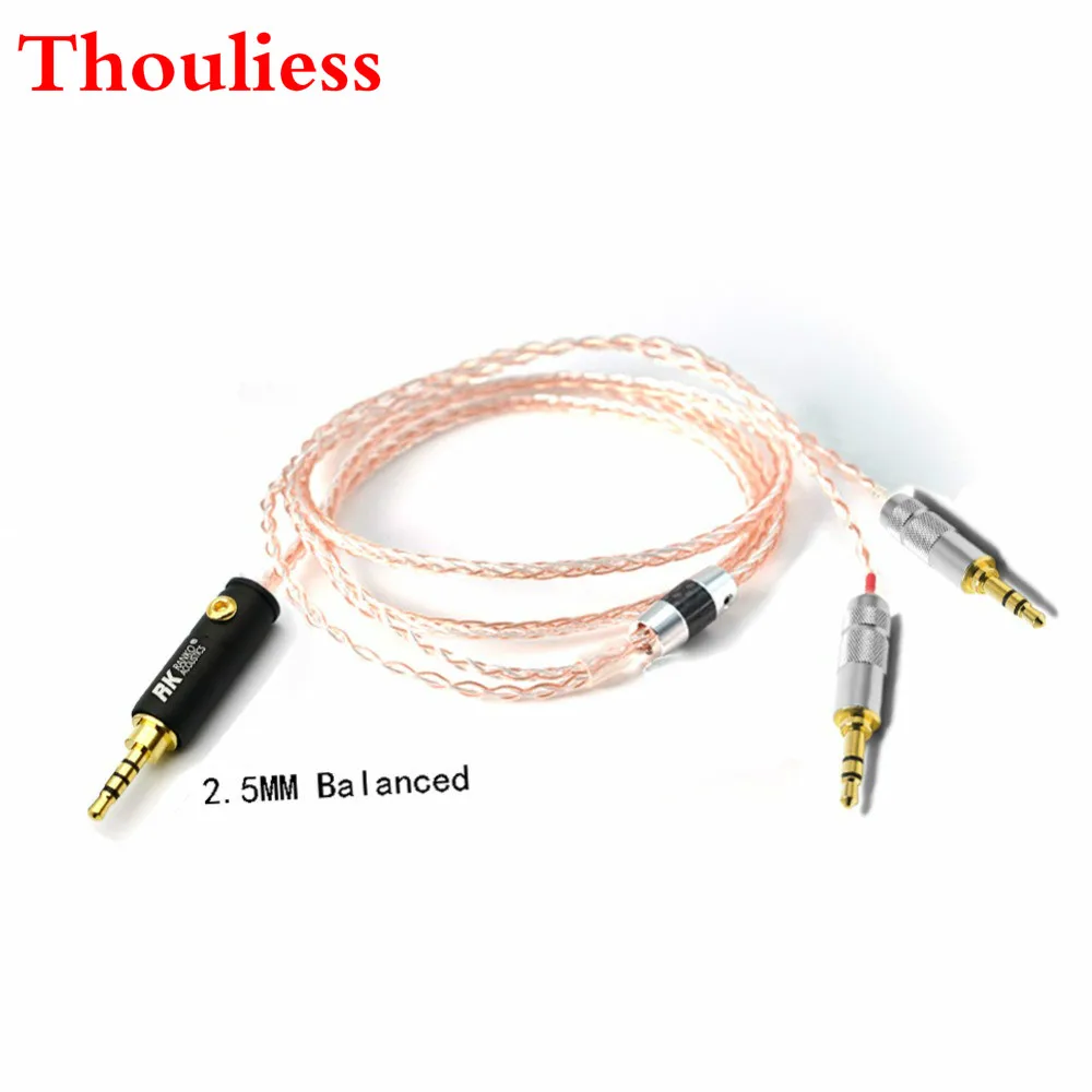 

Thouliess Free Shipping 2.5/3.5/4.4/6.35mm/4pin XLR Hand Made Hi-end 8 Cores Headphone Upgraded Cable for MDR-Z7 Z7M2 MDR-Z1R