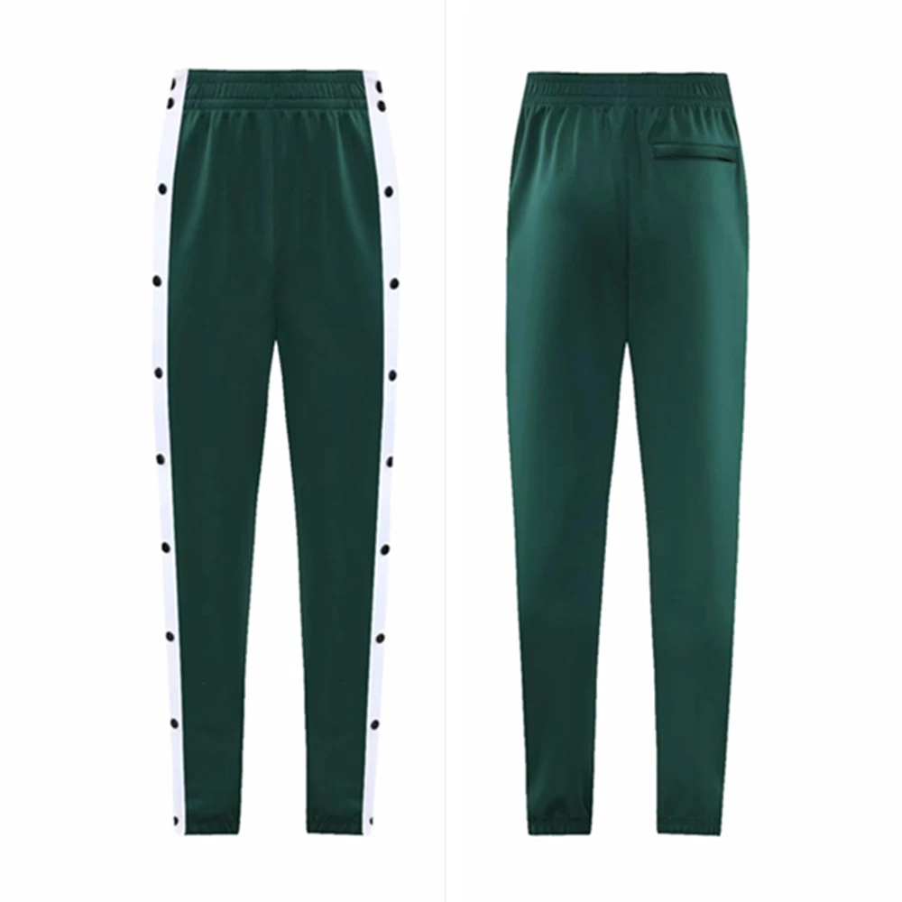 Women & Men Running Pants Button Double Side Opening Training Sports Pants Jogging Fitness Baseball Basketball Court Trousers