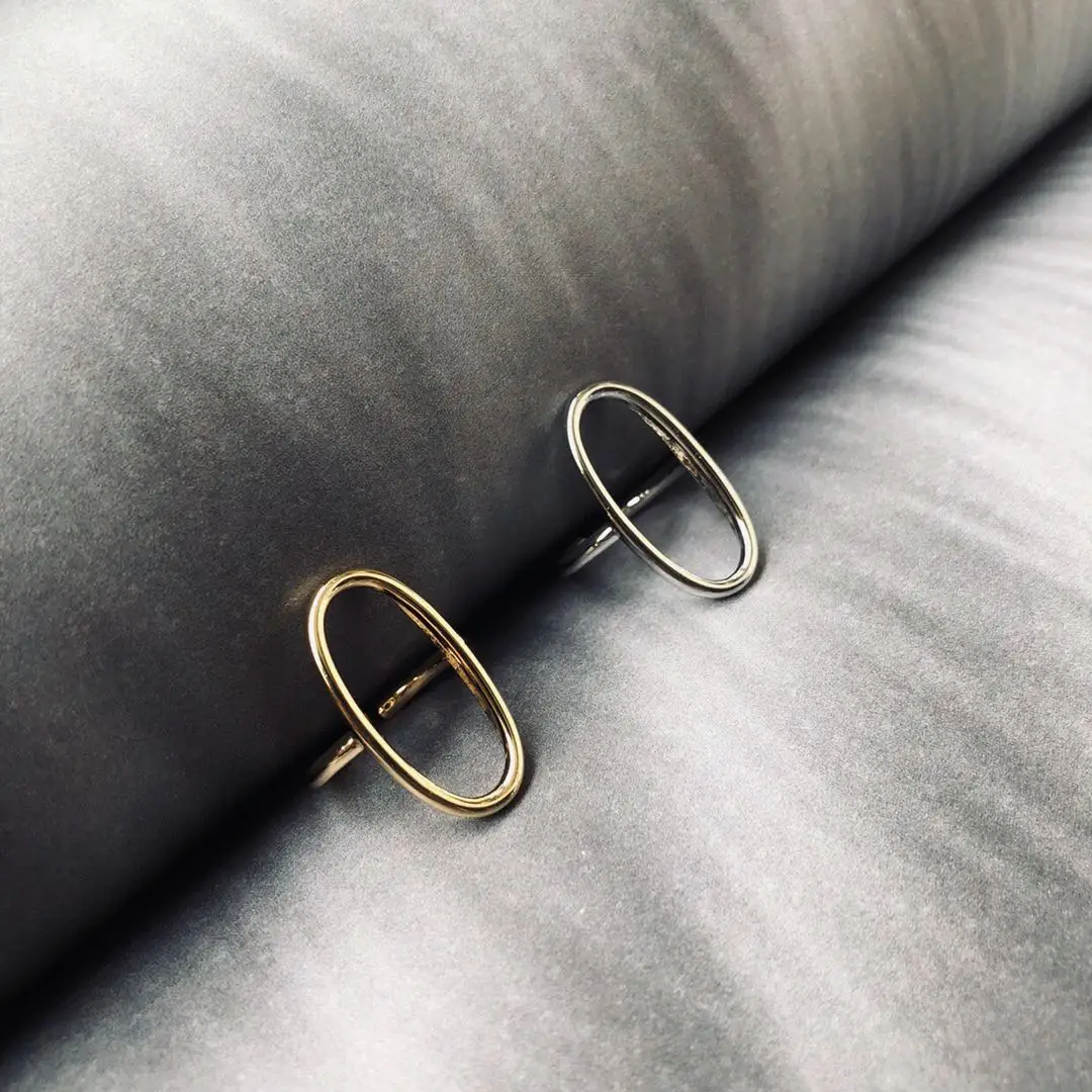 Simple Circle O Open Adjustable Size Rings For Women Wedding Engagement Party Gifts