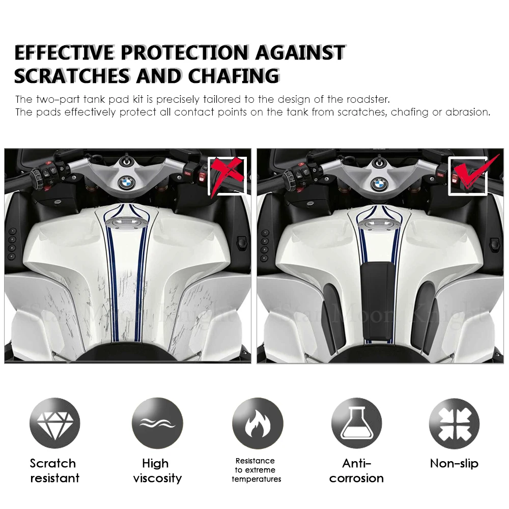 Motorcycle side fuel tank pad For BMW R1250RT R 1250 RT R1200RT LC 2014 - Tank Pads Protector Stickers Knee Grip Traction Pad