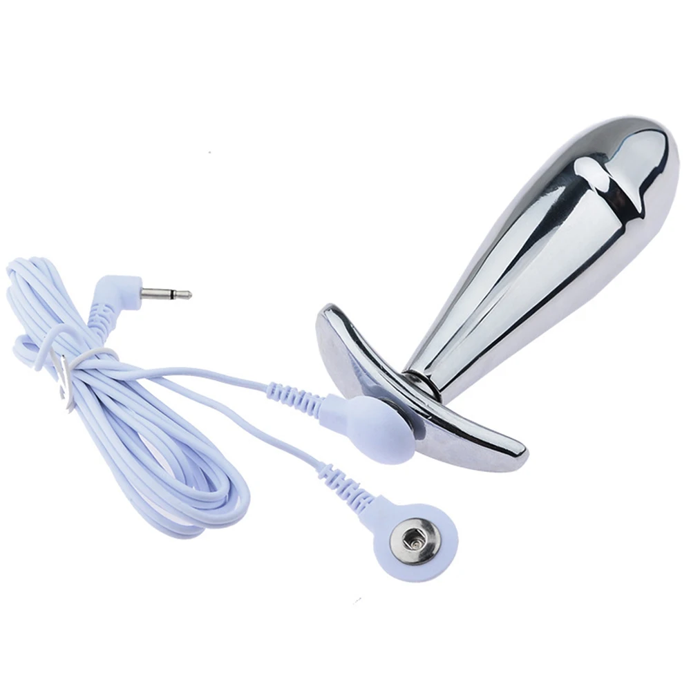 Electric Shock Male Anal Dilator Butt Plug Prostate Massager Penis Stimulate Cock Ring Therapy Masturbator Sex Toy for Men