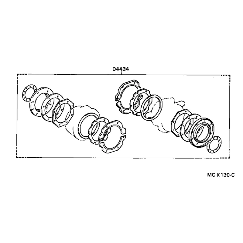 Steering knuckle oil seal repair kit 04434-60051 For T.Land Cruiser LC80 FZJ105 HDJ81 FJ80