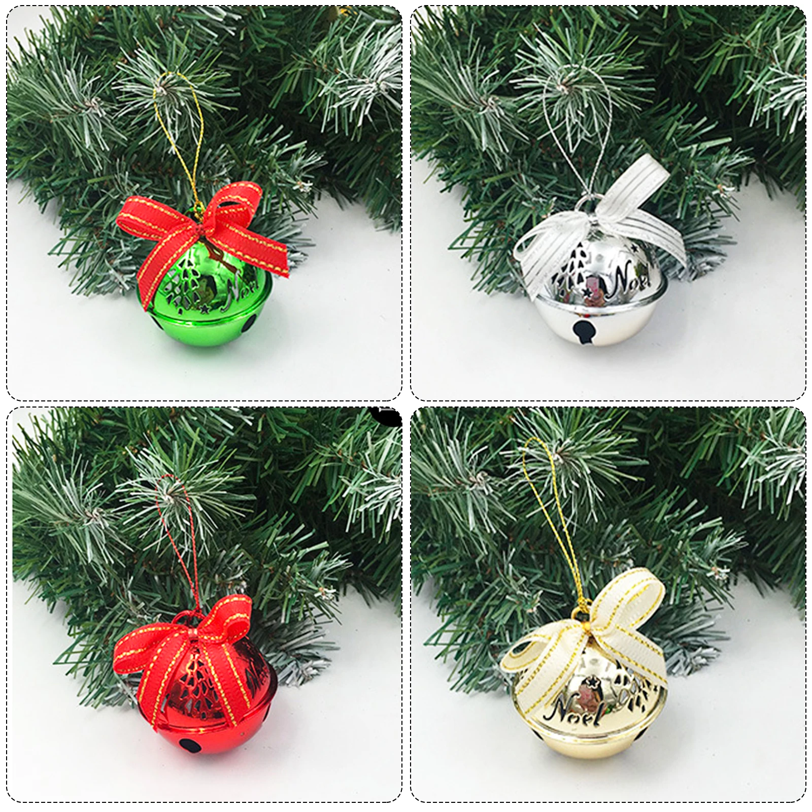 Large Bell 2022 Christmas Decoration 7cm Alloy Christmas Tree Bells Pendant creative Xmas Decor 2023 New Year Gift Jingle Bells