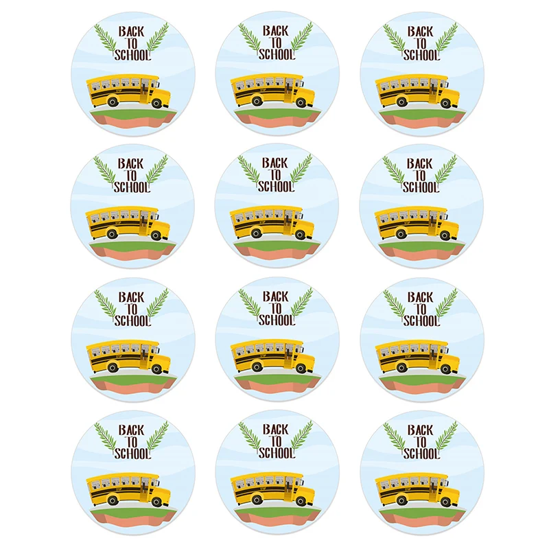 24/48pcs Back To School Stickers Labels Seal Sticker First Day of School Kindergarten Preschool Kids Students Welcome Back Party