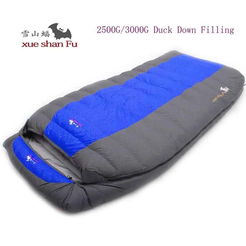 High Quality Double Person 2500g/3000g Duck Down Filling Waterproof Comfortable Camping Sleeping Bag