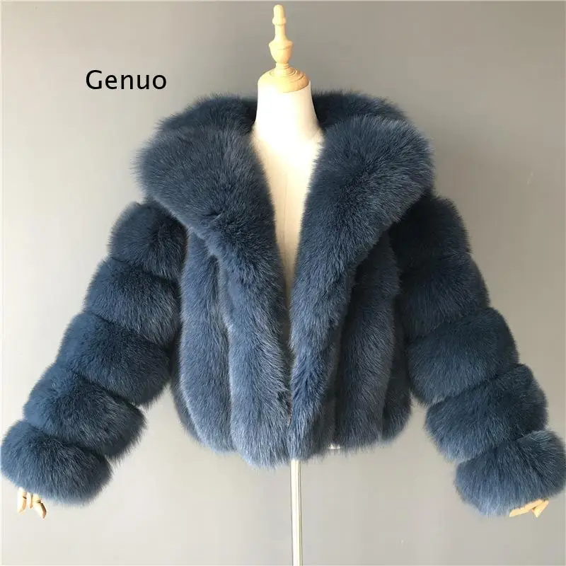 Women Fur Coat Winter Long Sleeve Turn-Down Collar Furry Cropped Faux Fur Short Coats and Jackets Women Fluffy Fur Coat Overcoat