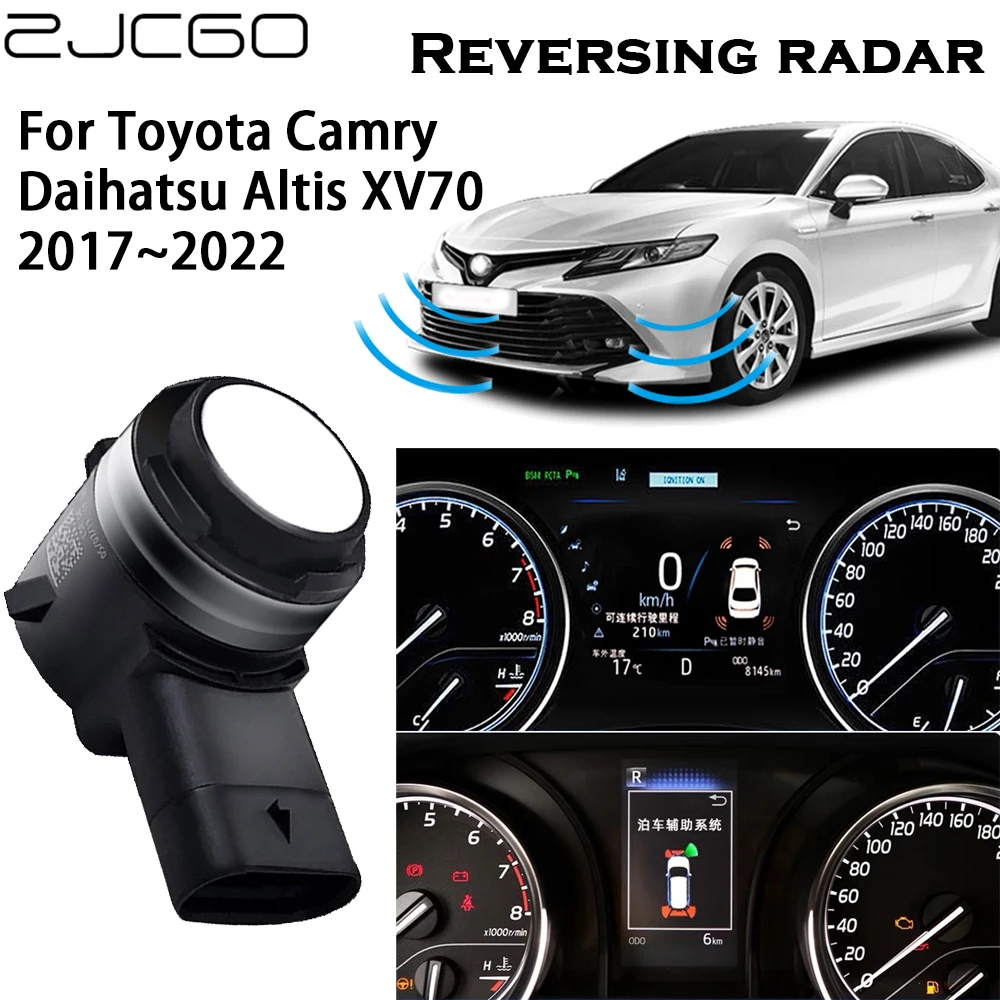 

ZJCGO Original Sensors Car Parking Sensor Assistance Backup Radar Buzzer System For Toyota Camry Daihatsu Altis XV70 2017~2022