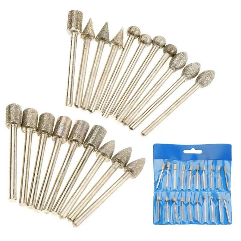 Newone 20pcs 3*6mm diamant kettensäge schleif mittel zum polieren und schälen von bienenwachs jade glas schnitzen elektrisches schleif zubehör