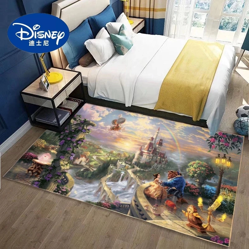 Disney Spiderman Frozen Elsa Carpet Floor Mat Cartoon Dumbo Living Room Bathroom Bedroom Hotel Non-slip Blanket Home Decorations