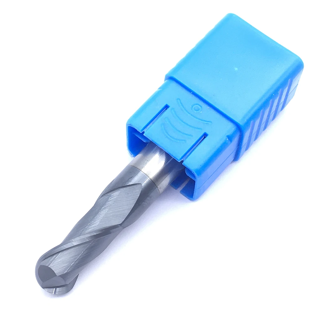 1PC R5.0XD10X75L 2 ขลุ่ย HRC50 ทังสเตนเหล็กจมูก End ตัดเครื่องมือ CNC เครื่องตัดคาร์ไบด์ทึบ Ball จมูก
